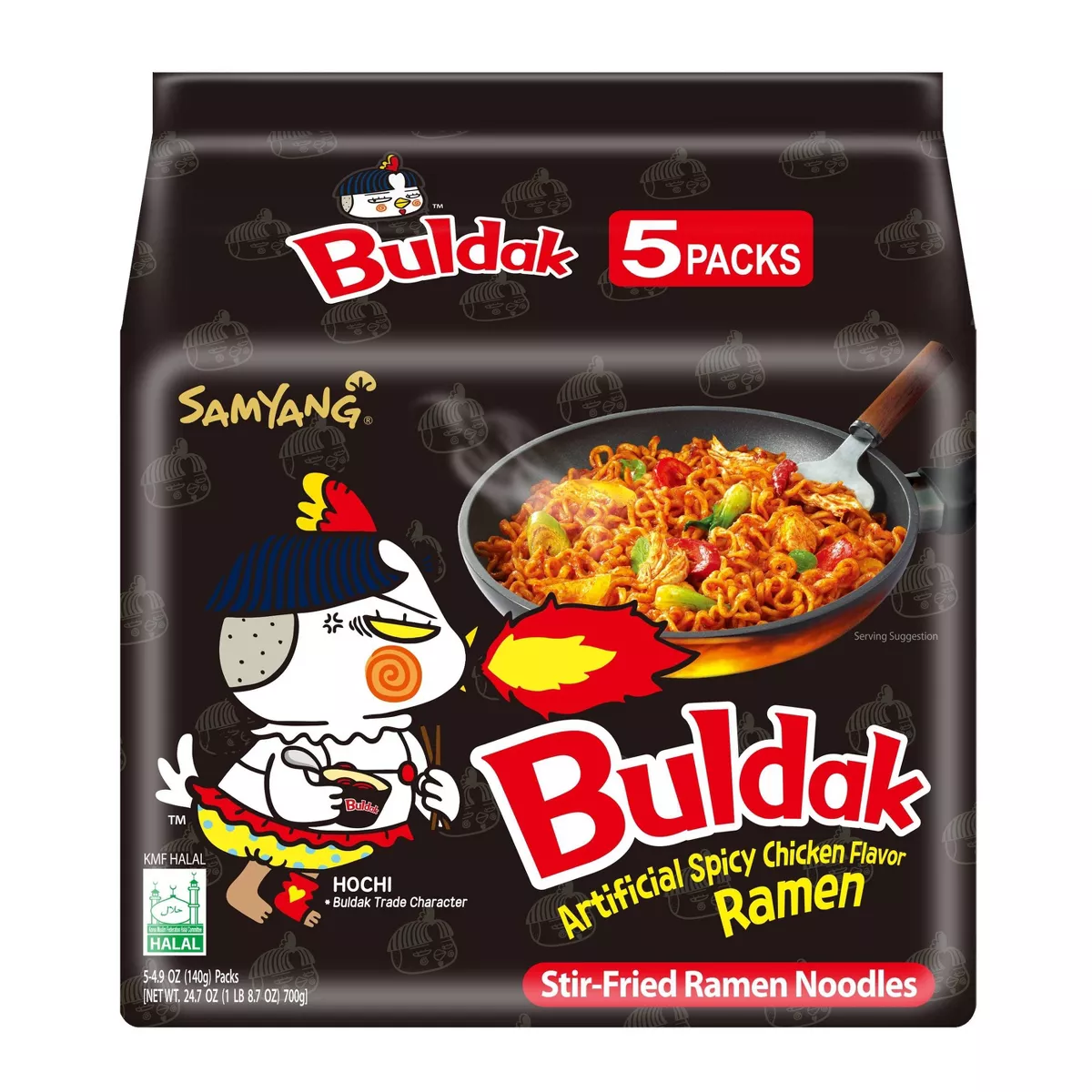 Buldak Spicy Chicken Stir Fried Ramen Noodles