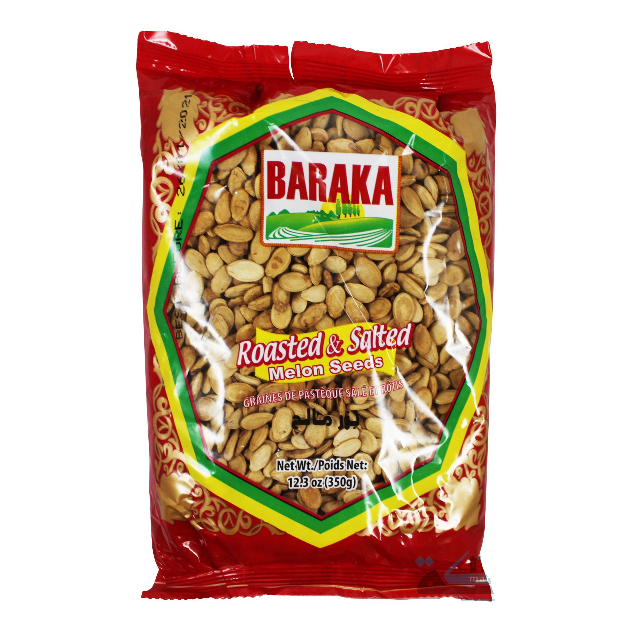 822514225218.jpg Baraka Roasted Salted Melon Seeds 350G - Image 1